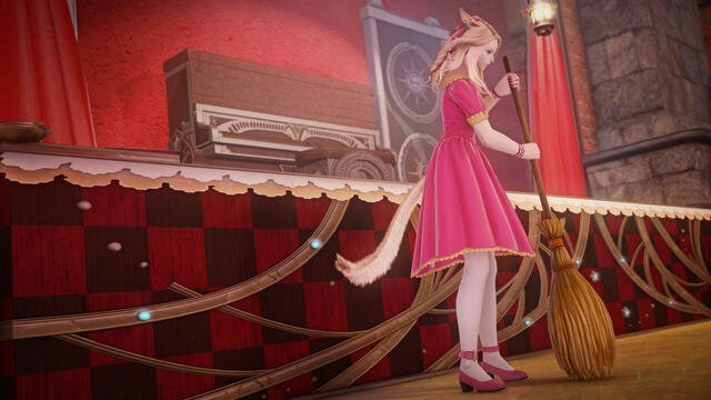 Midori helps clean up