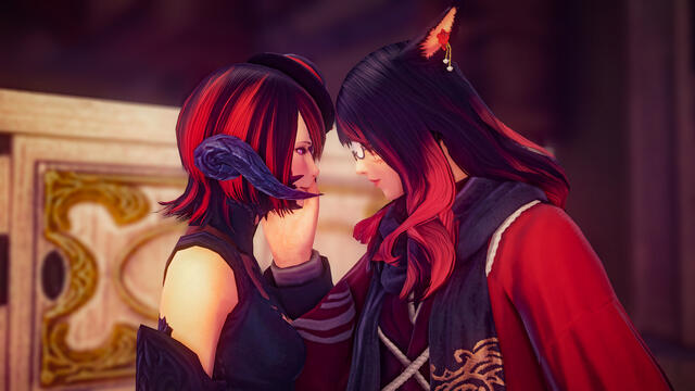 An intimate moment in the staff kitchen